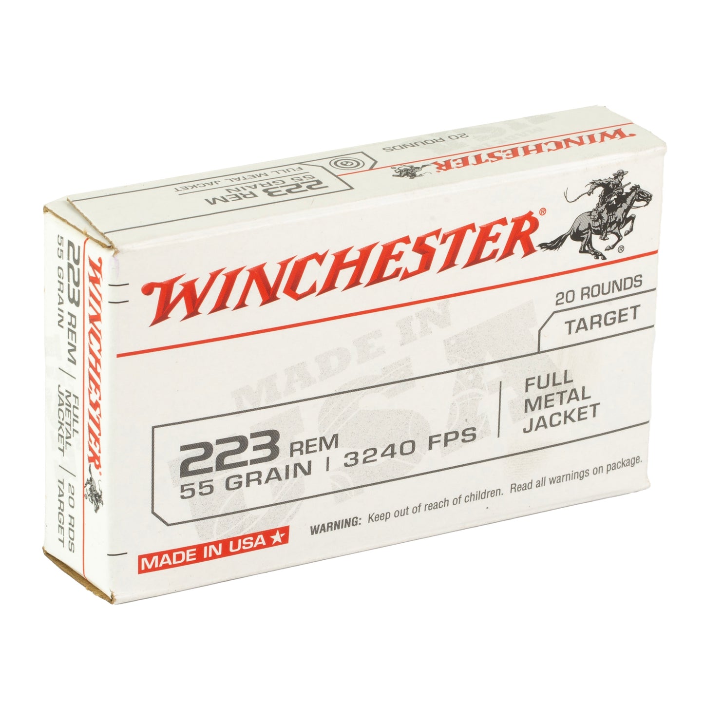 WIN USA TRGT 223REM 55GR FMJ 20RD