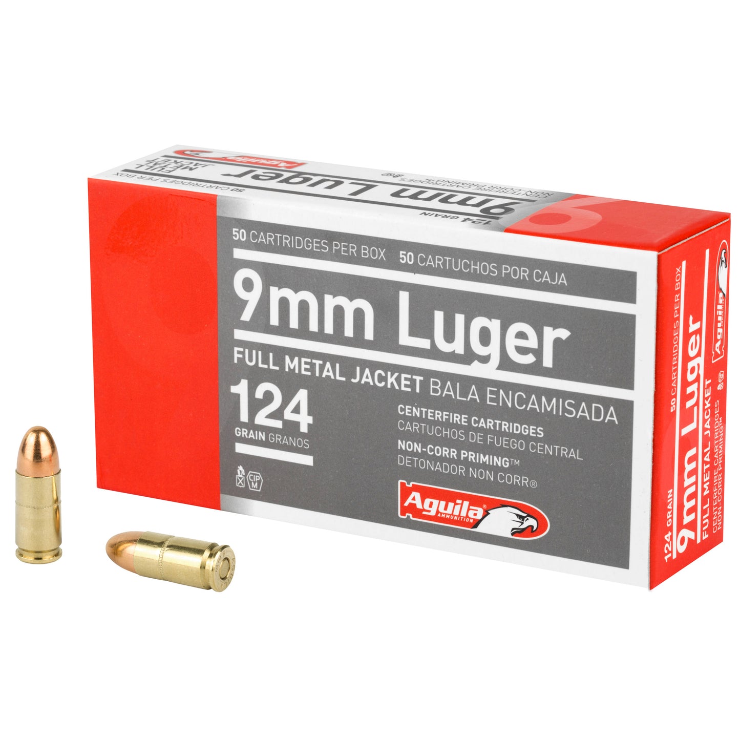 Aguila Ammunition 9MM 124GR FMJ 50RD
