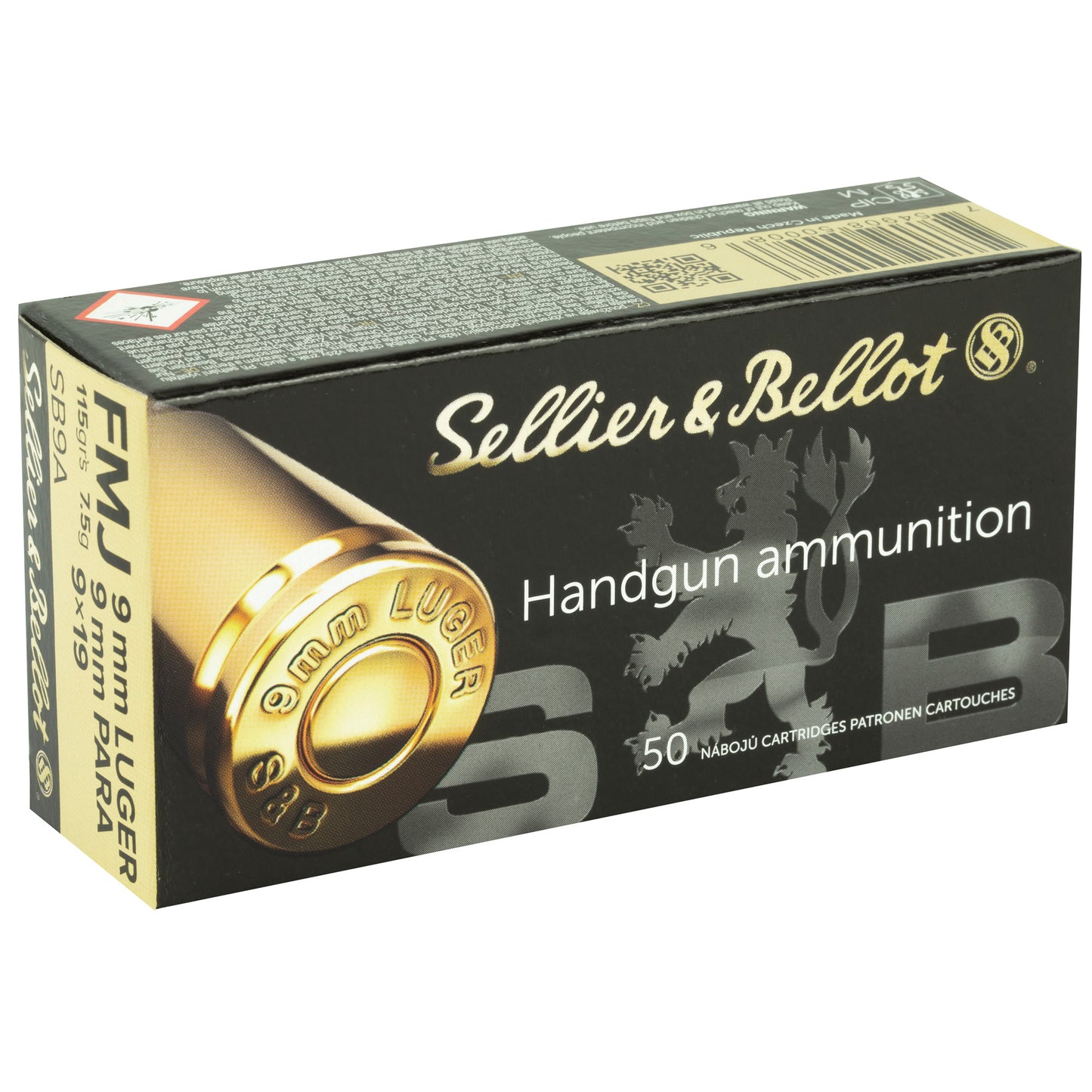 S&B 9MM 115GR FMJ 50RD