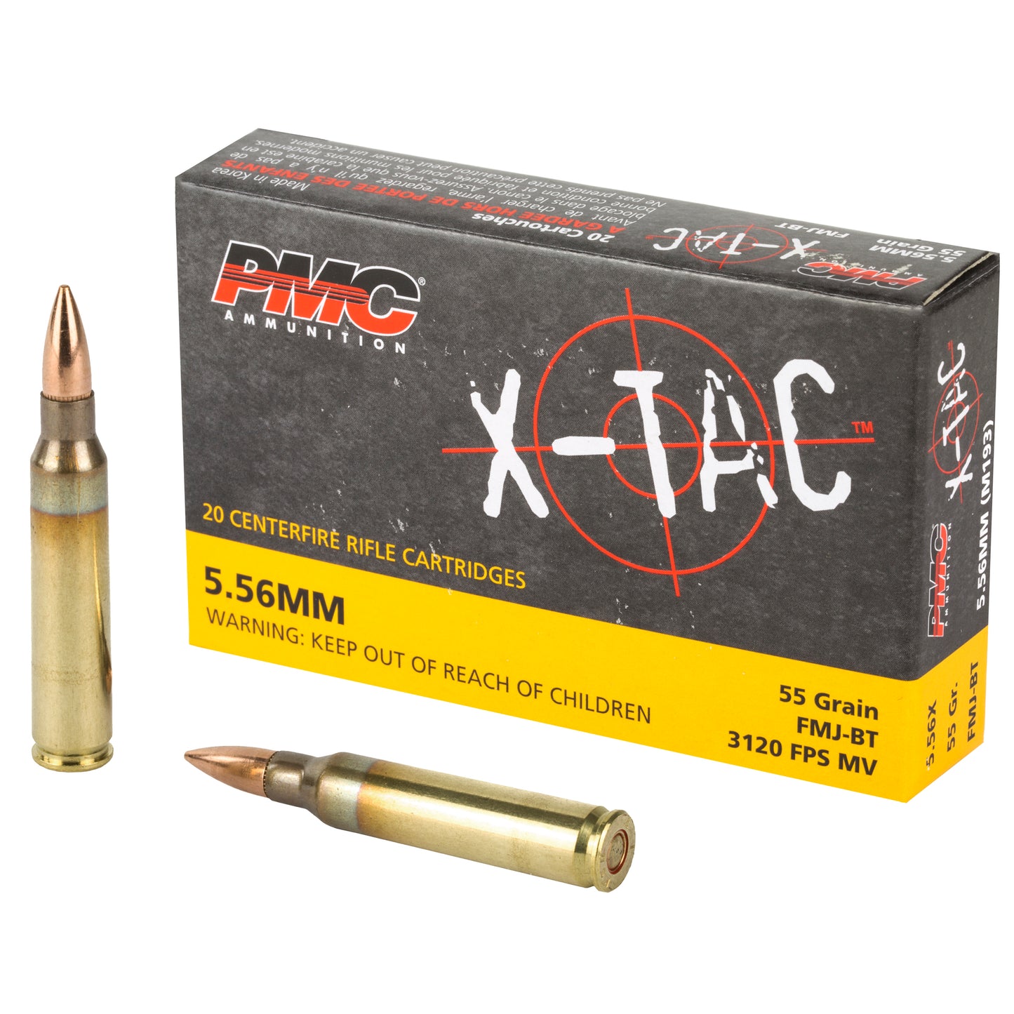 PMC Ammunition 556NATO 55GR FMJ 20RD
