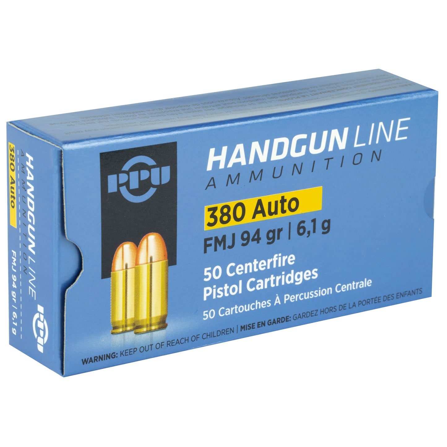 PPU 380ACP FMJ 94GR 50RD