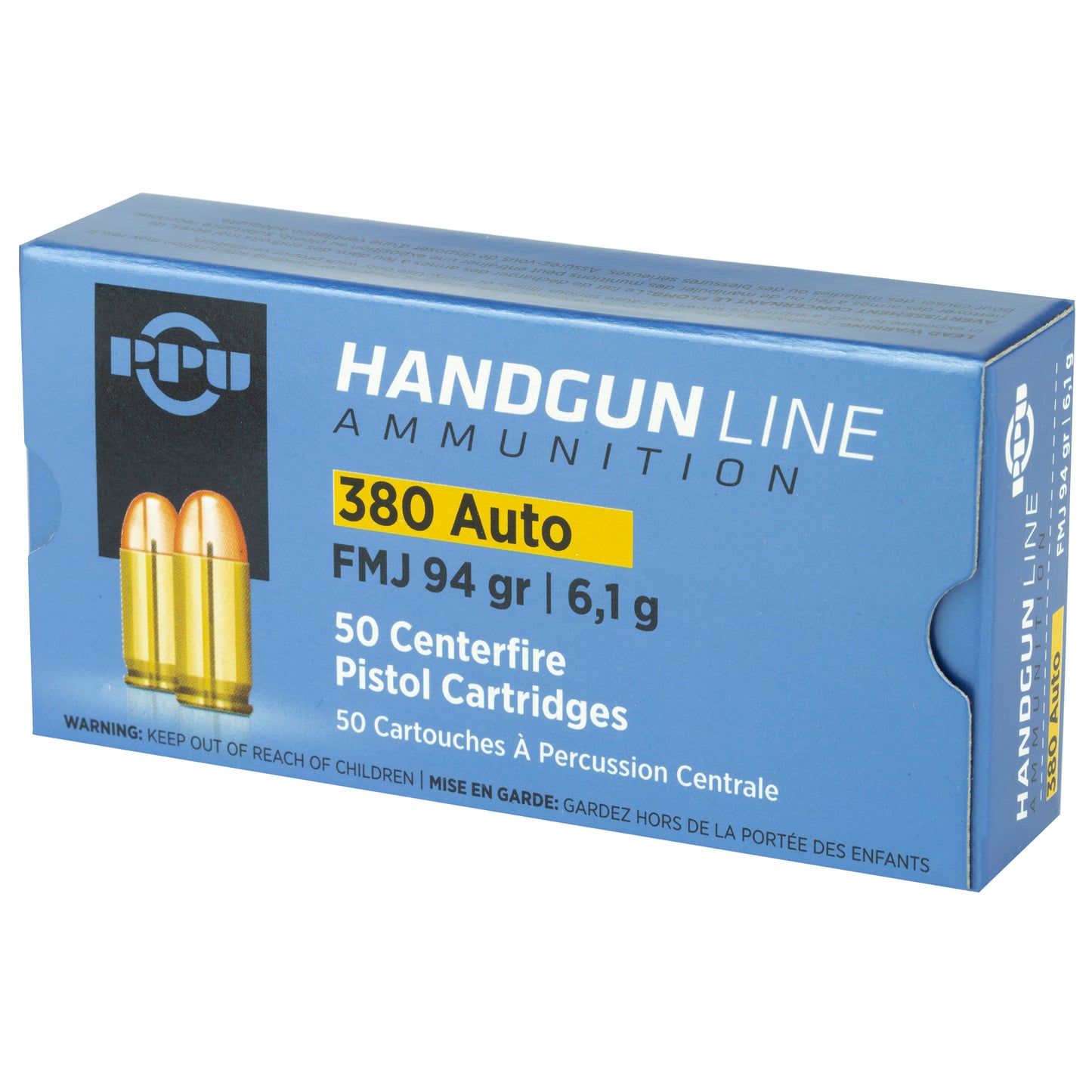 PPU 380ACP FMJ 94GR 50RD