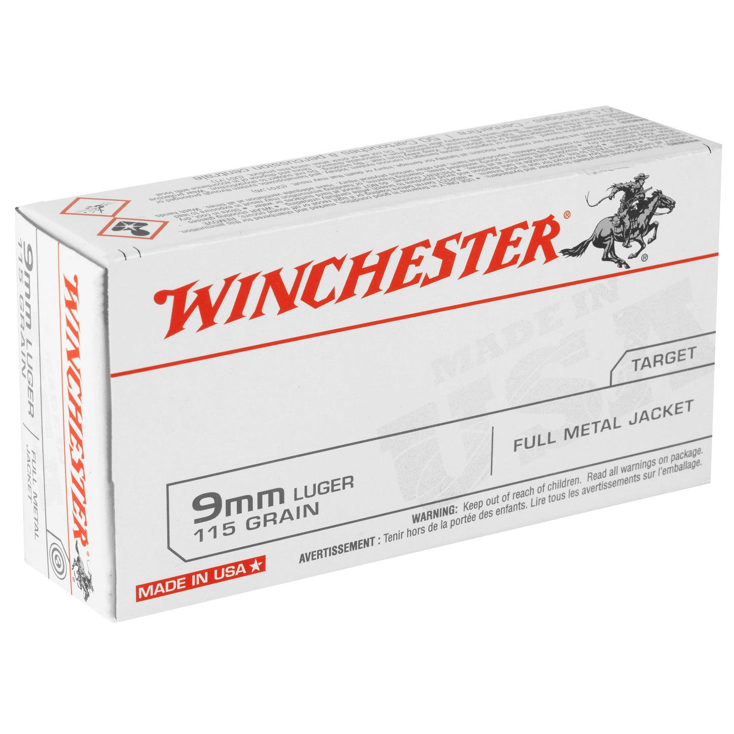 Winchester 9MM 115GR FMJ 50RD