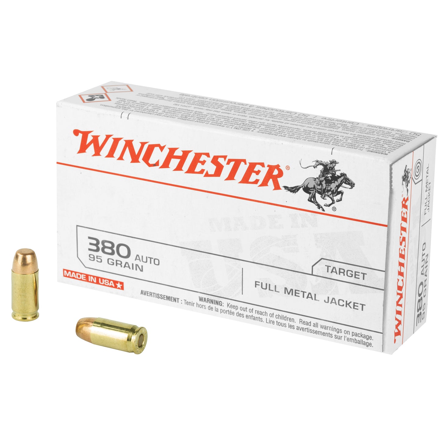 WIN USA 380ACP 95GR FMJ 50RD