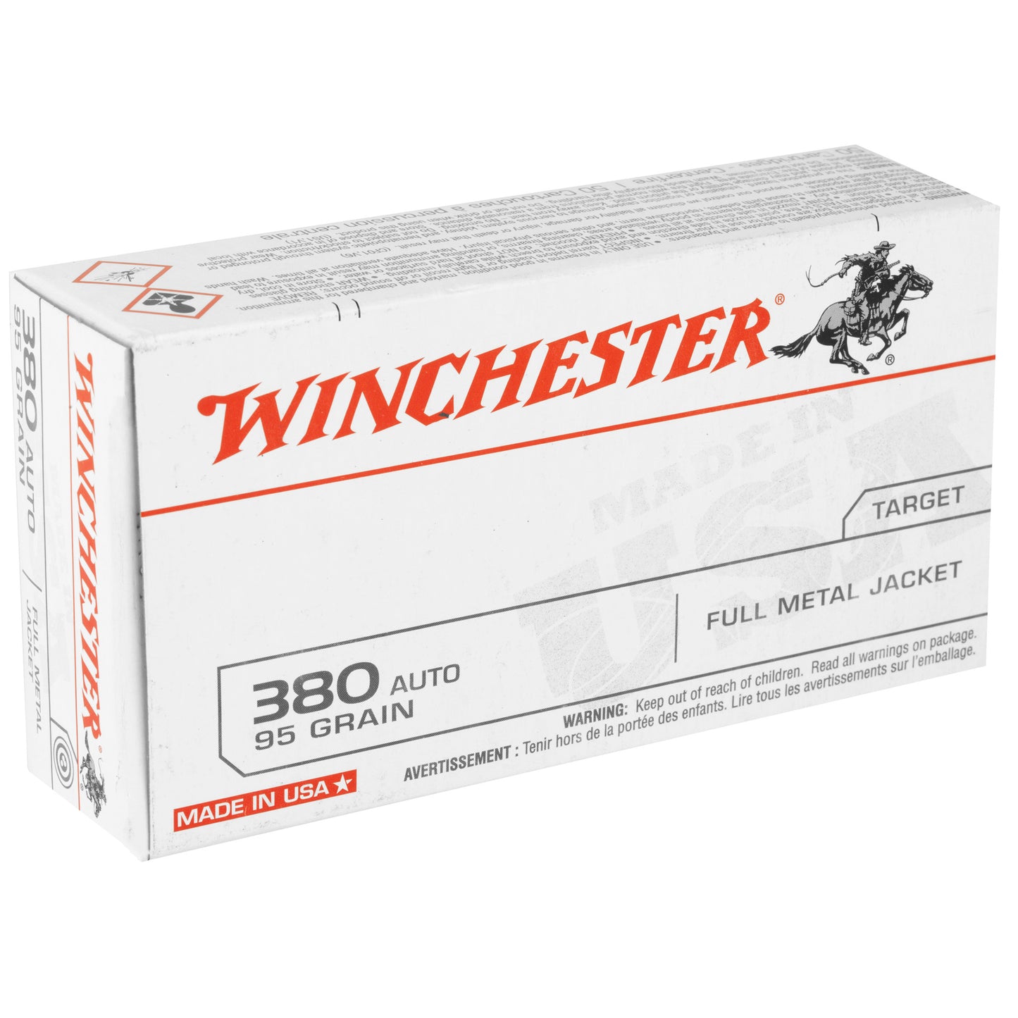 WIN USA 380ACP 95GR FMJ 50RD