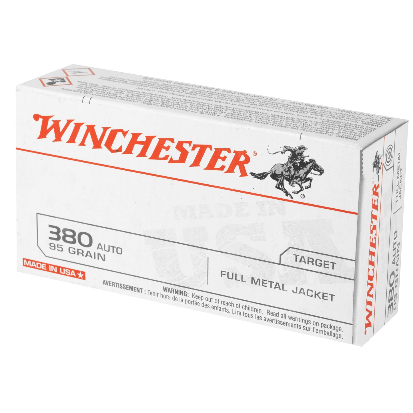 WIN USA 380ACP 95GR FMJ 50RD