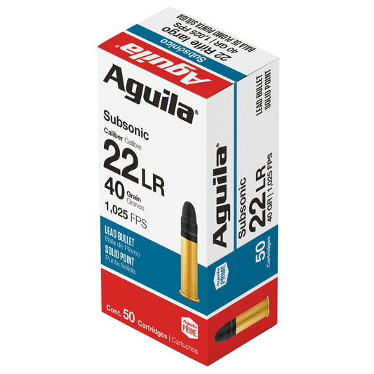 Aguila Ammunition Subsonic 22LR,40GR SP 50rd