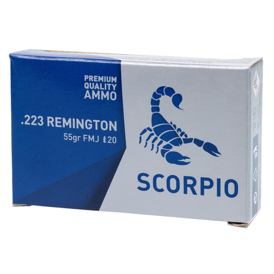 SCORPIO AMMO 223REM 55GR FMJ 20RD