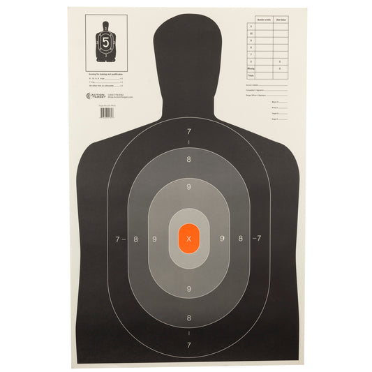 Action Pro Target, Shaded Scoring Rings, 23"x35", 100pk