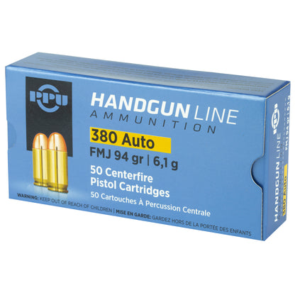 PPU 380ACP FMJ 94GR 50RD